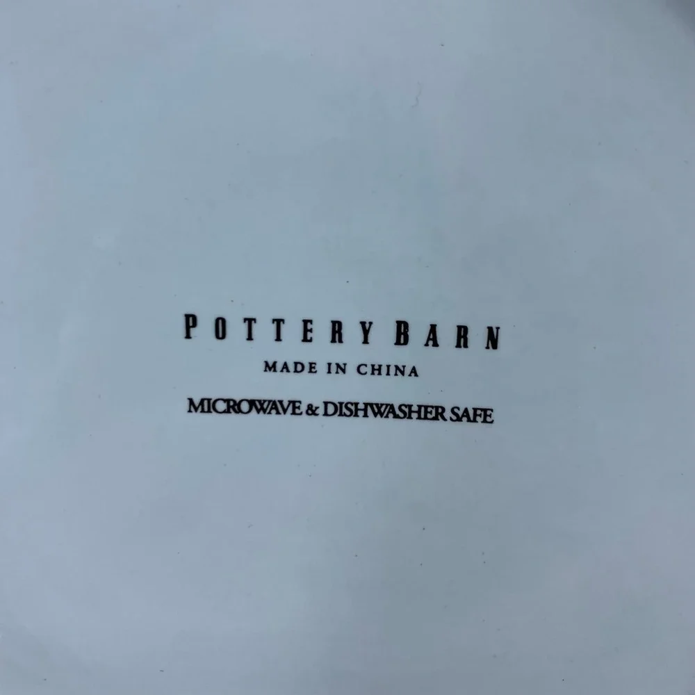 Pottery‎ Barn Suppertime White Ceramic Dinner Plate 10.5